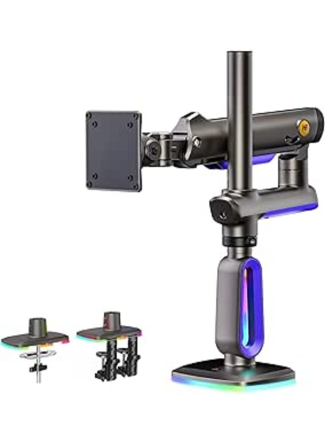 Comfortable gaming monitor arm – fits flat, widescreen, and curved monitors from 32 to 60 inches – supports up to 20 kg – durable and adjustable monitor mount – VESA 75/100 compatible - Image 2